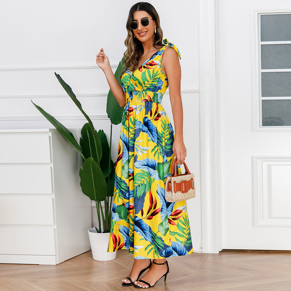 Hawaiian Beach Dress Summer Print Long Skirt Women's Dress - MERGE.DAY.1.FREESTYLE