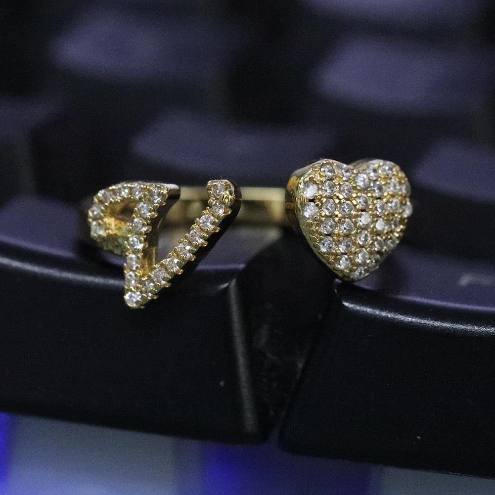 Hip-hop zircon-encrusted 26 English letters ring - MERGE.DAY.1.FREESTYLE