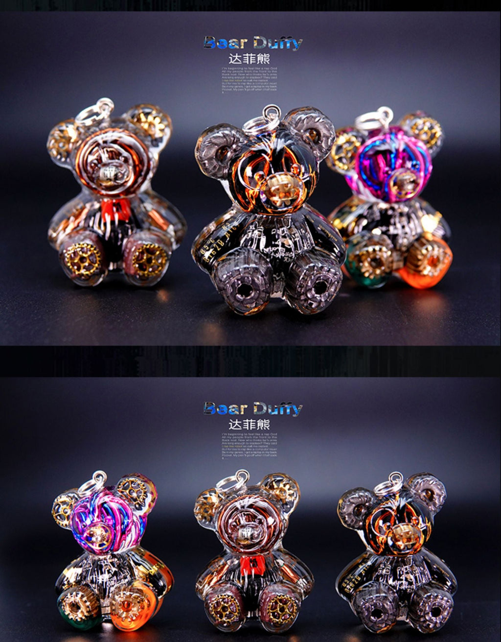 Creative Cyberpunk Duffy Bear Couple Necklace Sweatshirt Pendant - MERGE.DAY.1.FREESTYLE