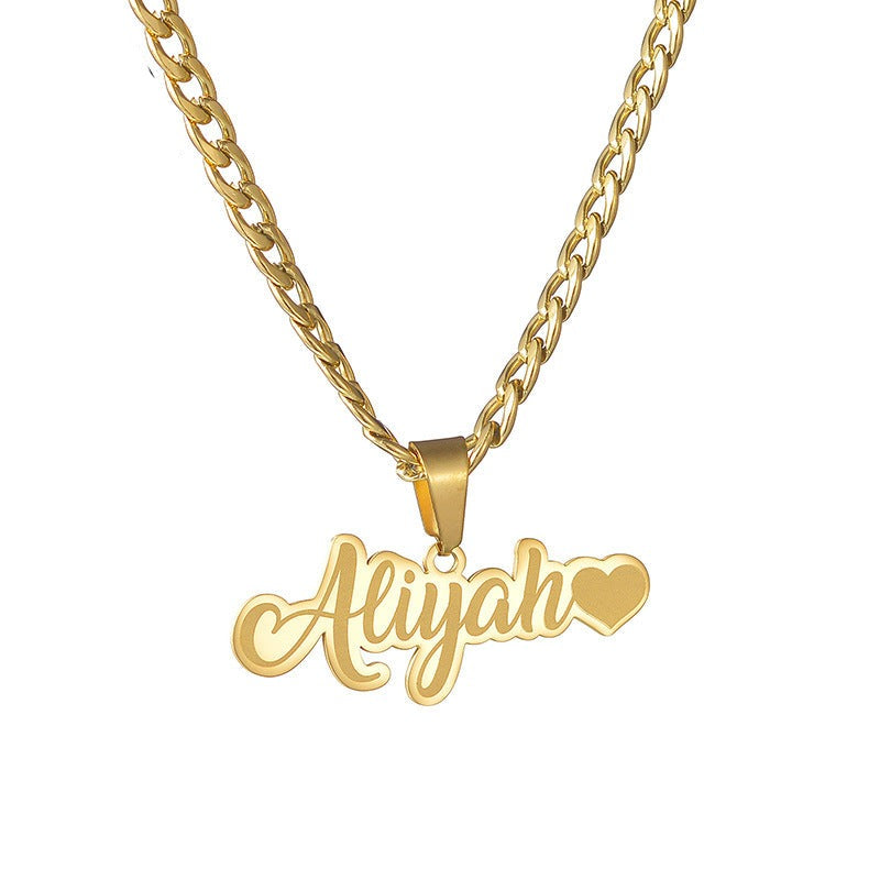 Laser Marking Customized Name Necklace DIY Titanium Steel Pendant - MERGE.DAY.1.FREESTYLE