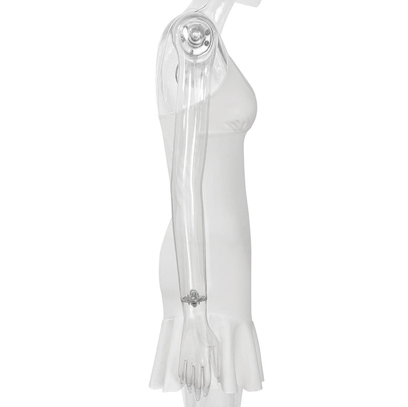 Summer Sexy Bodycon Dress for Women V Neck Elegant Ruffles - MERGE.DAY.1.FREESTYLE