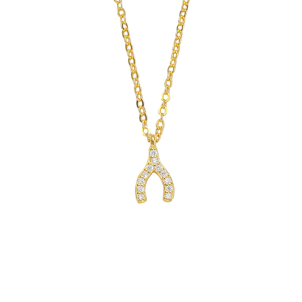 Diamond wishbone necklace - MERGE.DAY.1.FREESTYLE
