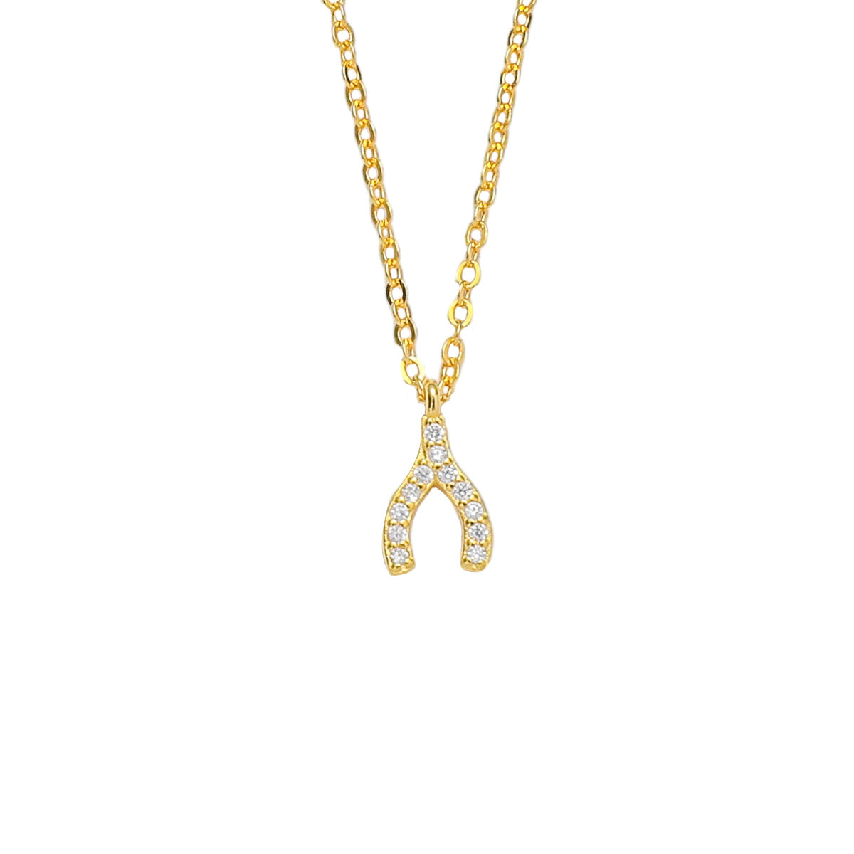 Diamond wishbone necklace - MERGE.DAY.1.FREESTYLE