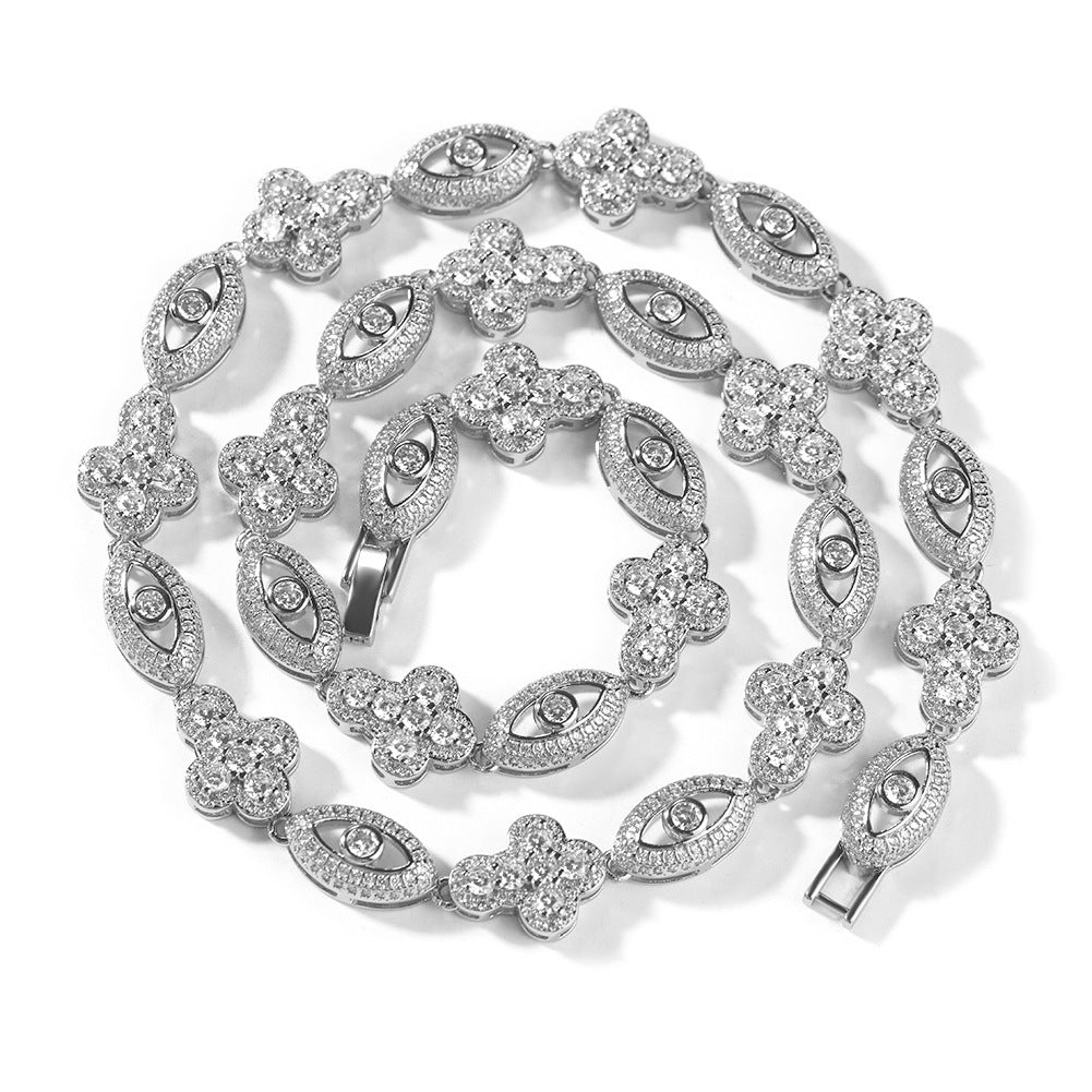Diamond eye cross high-end feeling necklace - MERGE.DAY.1.FREESTYLE