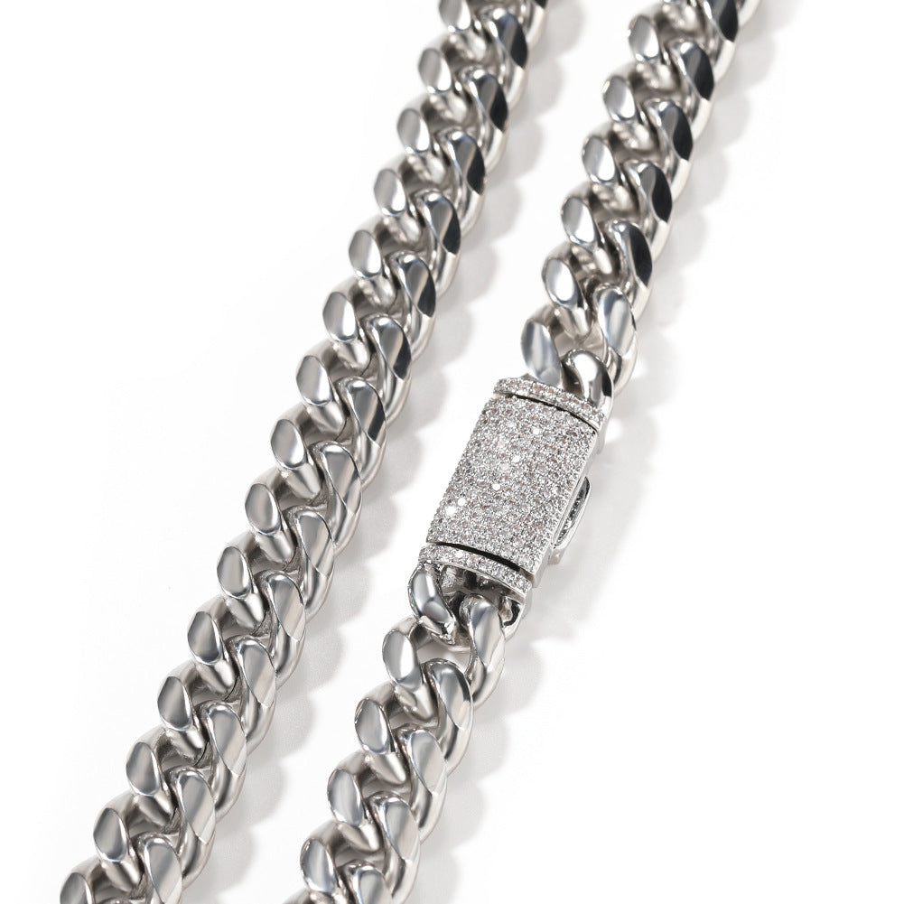 Hip-hop zircon stainless steel zircon necklace - MERGE.DAY.1.FREESTYLE
