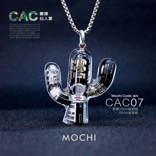 Original Cactus Necklace Delicate Cyberpunk Clavicle Chain - MERGE.DAY.1.FREESTYLE