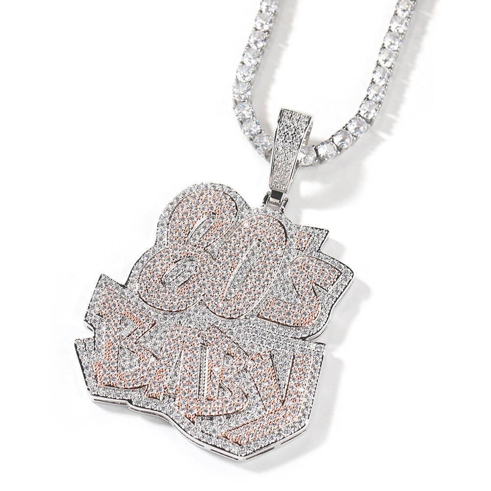 80Sbaby hip-hop diamond necklace - MERGE.DAY.1.FREESTYLE