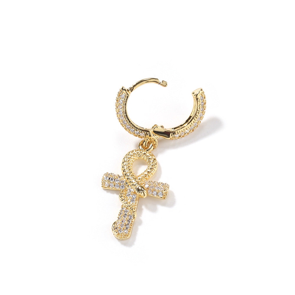 Hip-hop Anhe snake zircon earrings - MERGE.DAY.1.FREESTYLE