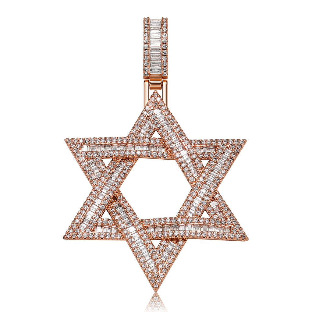 star of david necklace diamond pendant - MERGE.DAY.1.FREESTYLE