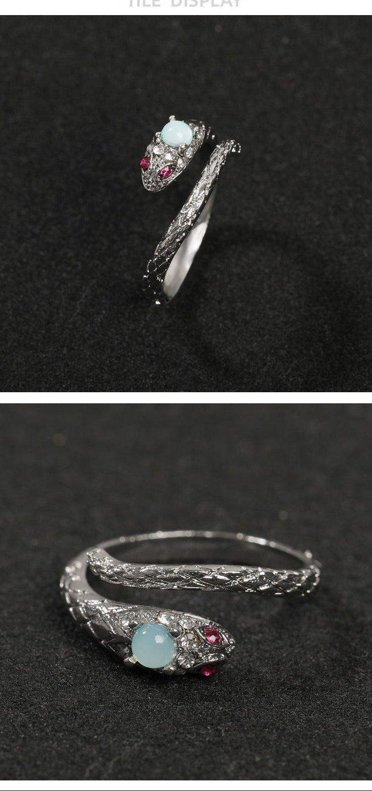 Zircon snake open ring - MERGE.DAY.1.FREESTYLE