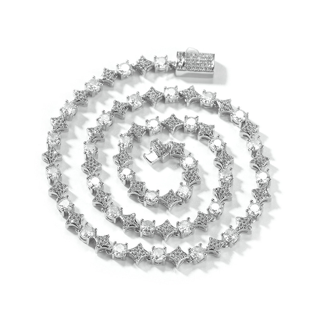 Star zircon tennis chain necklace - MERGE.DAY.1.FREESTYLE
