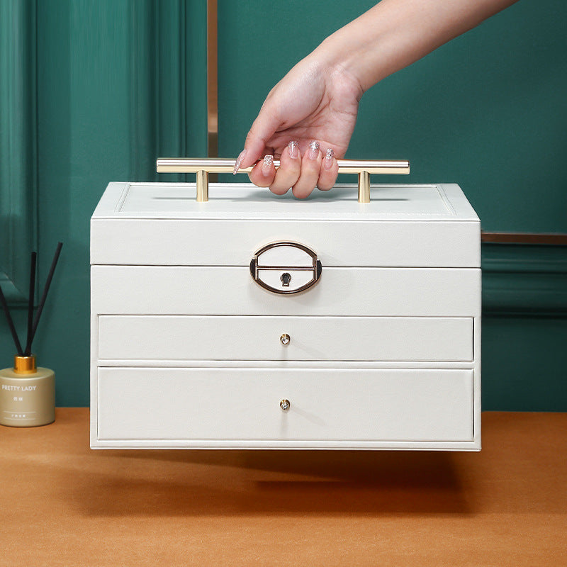 Portable large capacity jewelry box with large mirror - MERGE.DAY.1.FREESTYLE