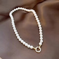 day collar large pearl inlaid zircon necklace - MERGE.DAY.1.FREESTYLE