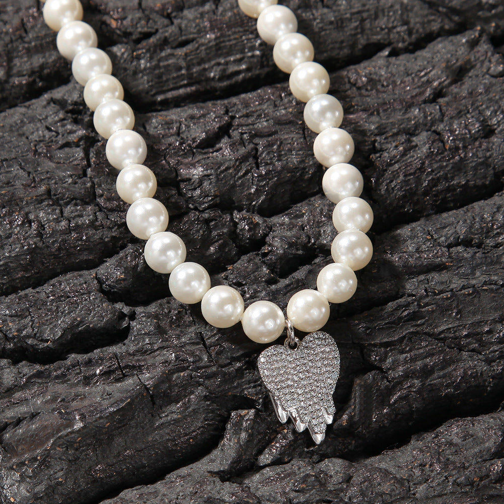 Water Drop Love Pearl Necklace Hip Hop Trend Necklace - MERGE.DAY.1.FREESTYLE