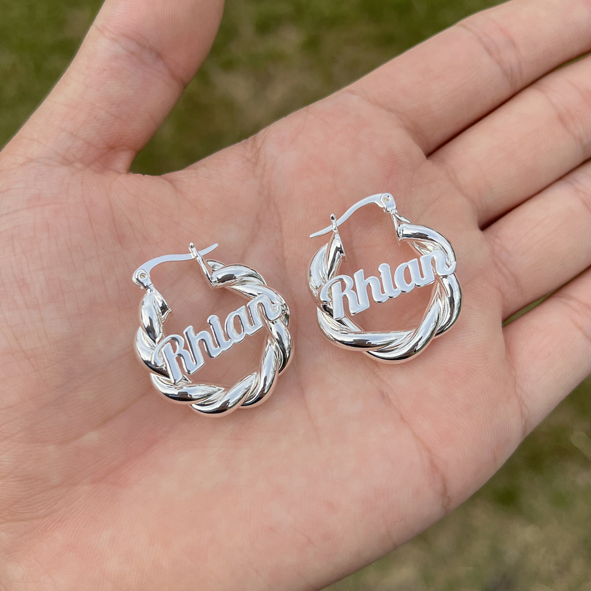 18mm Small Twist Custom Earrings - MERGE.DAY.1.FREESTYLE