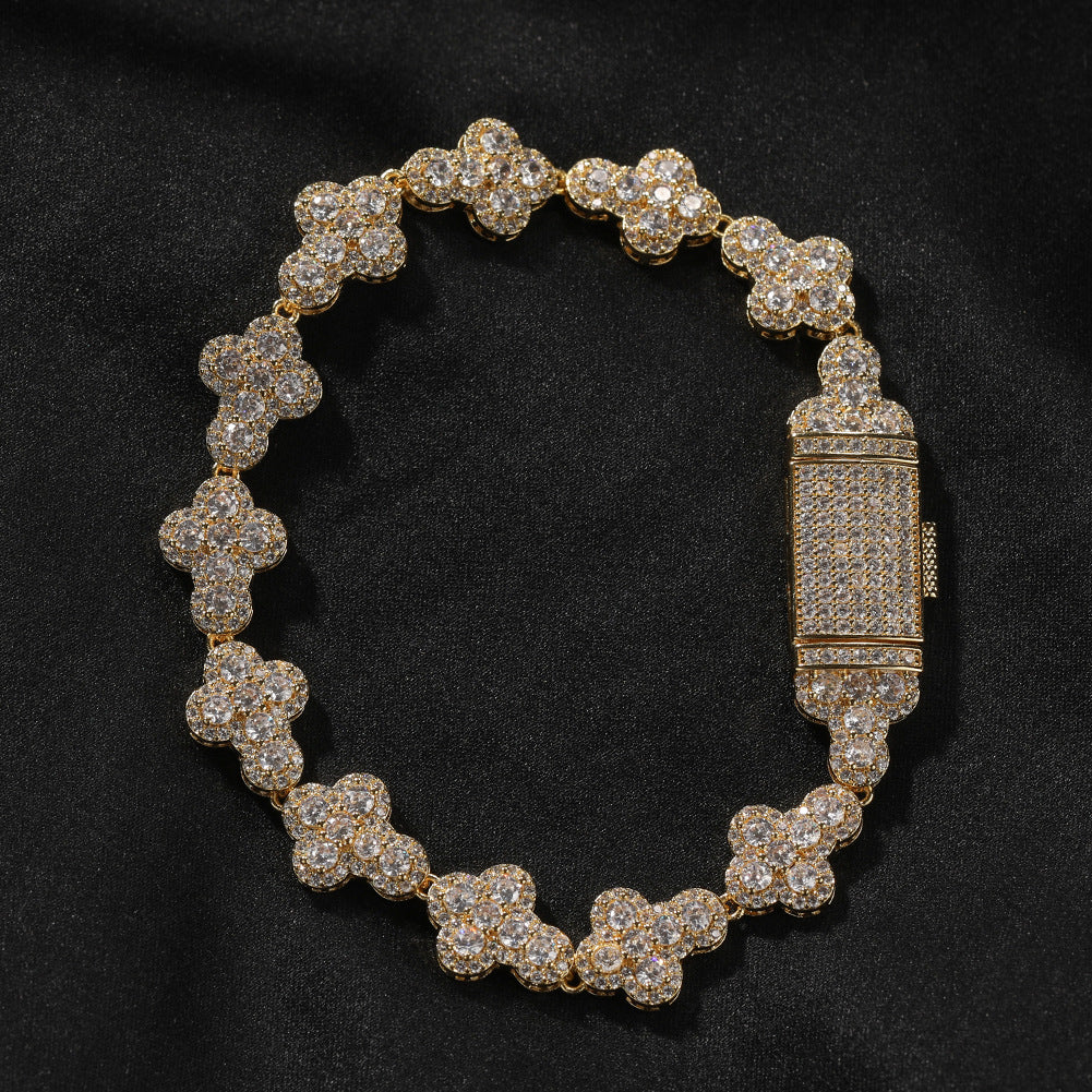 mens gold cross moissanite chain necklace - MERGE.DAY.1.FREESTYLE