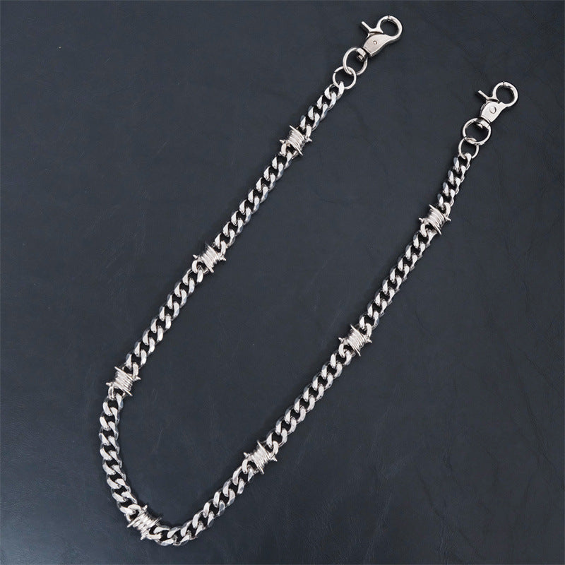 Stainless steel thorn titanium steel Cuban chain trouser chain - MERGE.DAY.1.FREESTYLE