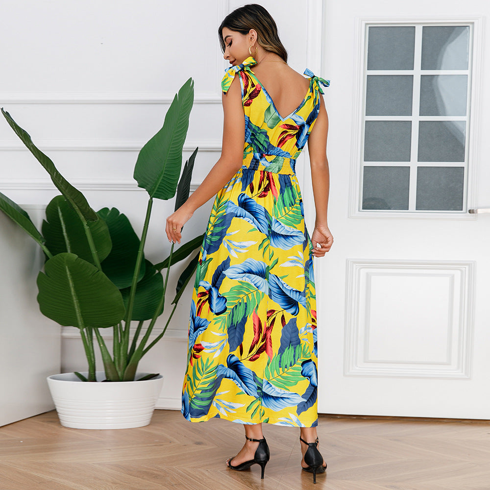 Hawaiian Beach Dress Summer Print Long Skirt Women's Dress - MERGE.DAY.1.FREESTYLE