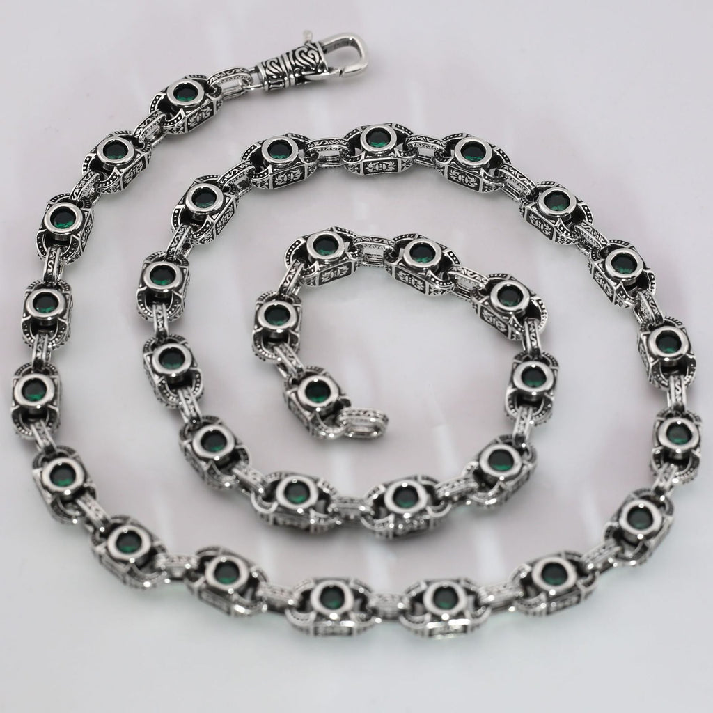 Aragogaceous pattern sapphire necklace for couples - MERGE.DAY.1.FREESTYLE