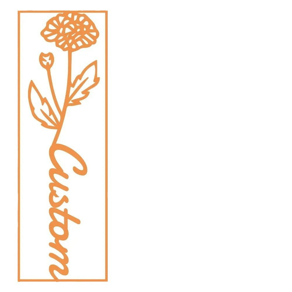 customized birthday flower name bookmark - MERGE.DAY.1.FREESTYLE