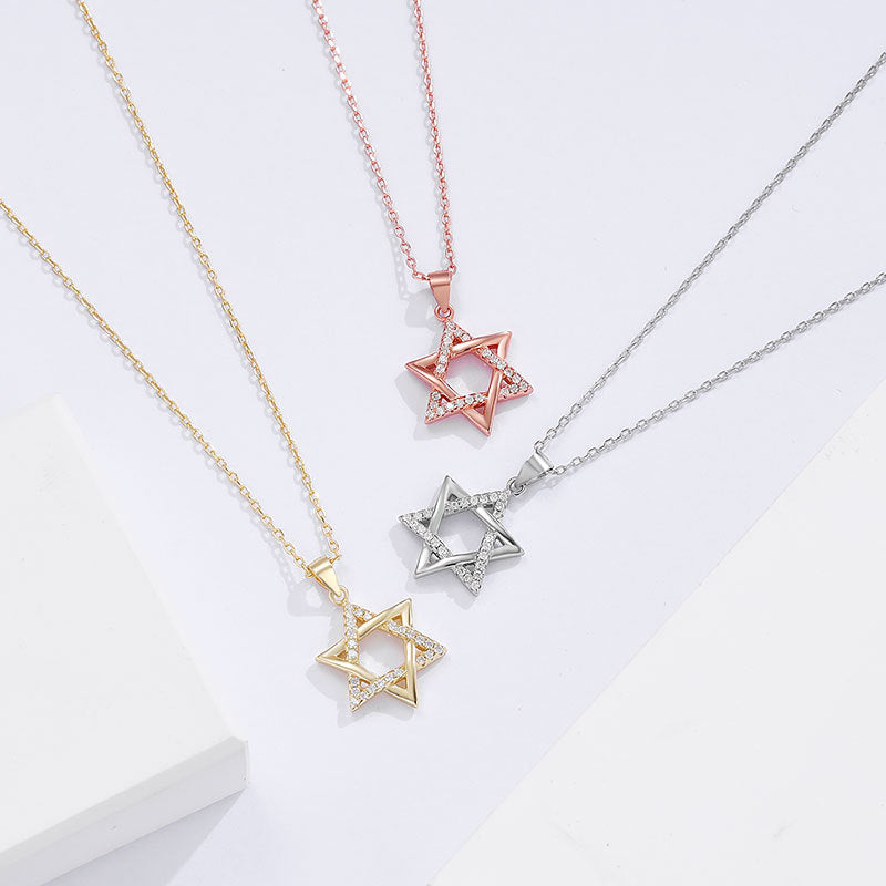 star of david necklace S925 silver pendant - MERGE.DAY.1.FREESTYLE