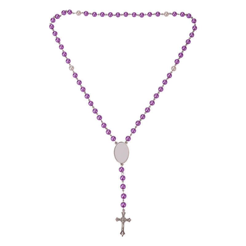rosary necklace custom picture pendant - MERGE.DAY.1.FREESTYLE