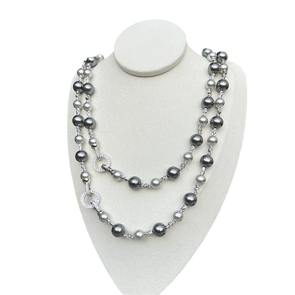rosary necklace Tahitian pearl necklace - MERGE.DAY.1.FREESTYLE