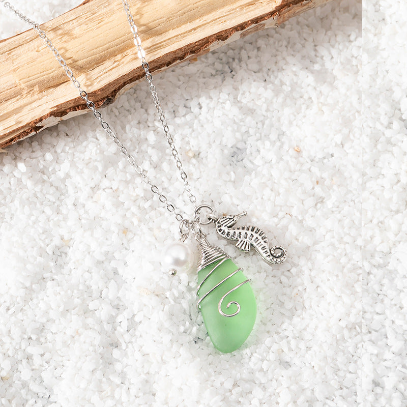 sea glass necklace - MERGE.DAY.1.FREESTYLE