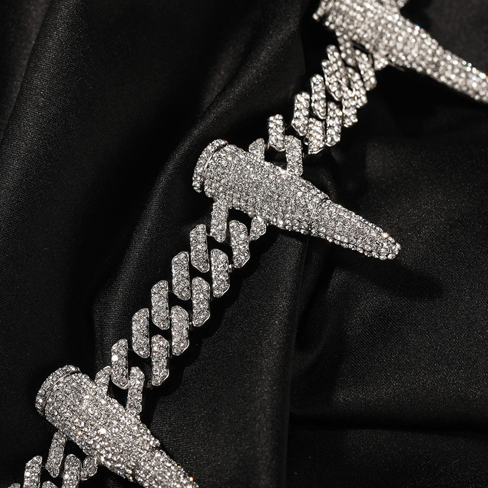 Hip-hop diamond-encrusted black panther necklace - MERGE.DAY.1.FREESTYLE