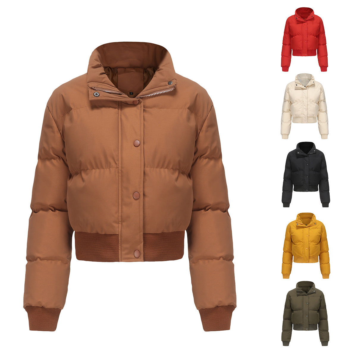 Autumn and winter women's short long-sleeved turtleneck warm jacket - MERGE.DAY.1.FREESTYLE