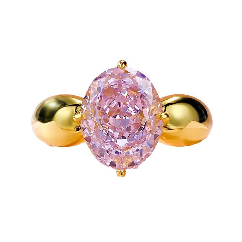 925 silver pink diamond ring - MERGE.DAY.1.FREESTYLE