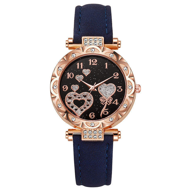 Simple leather strap quartz watch for students - MERGE.DAY.1.FREESTYLE