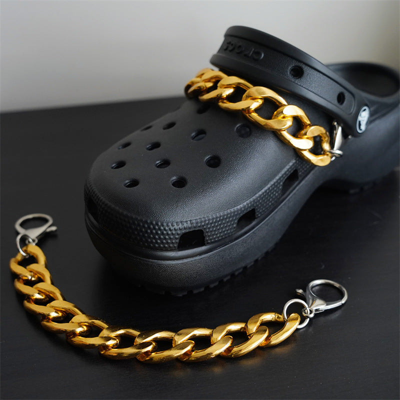 Hole shoe chain cool punk dark multi-layer shoe buckle rivet pearl shoe chain - MERGE.DAY.1.FREESTYLE