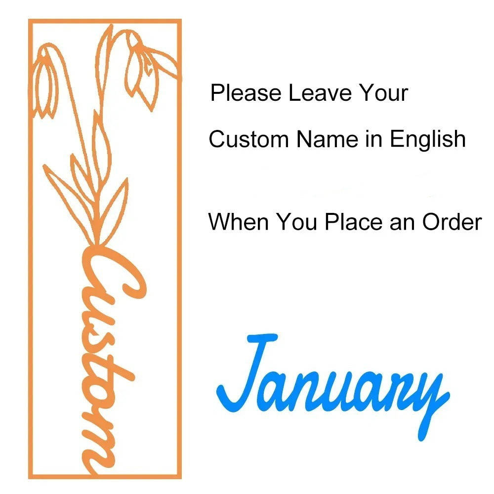 customized birthday flower name bookmark - MERGE.DAY.1.FREESTYLE