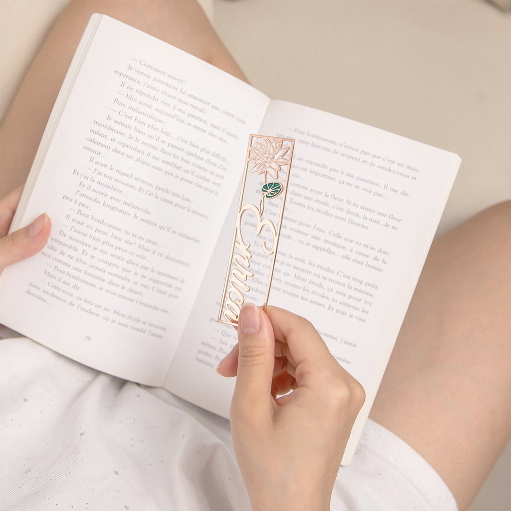 customized birthday flower name Color dripping oil bookmark - MERGE.DAY.1.FREESTYLE