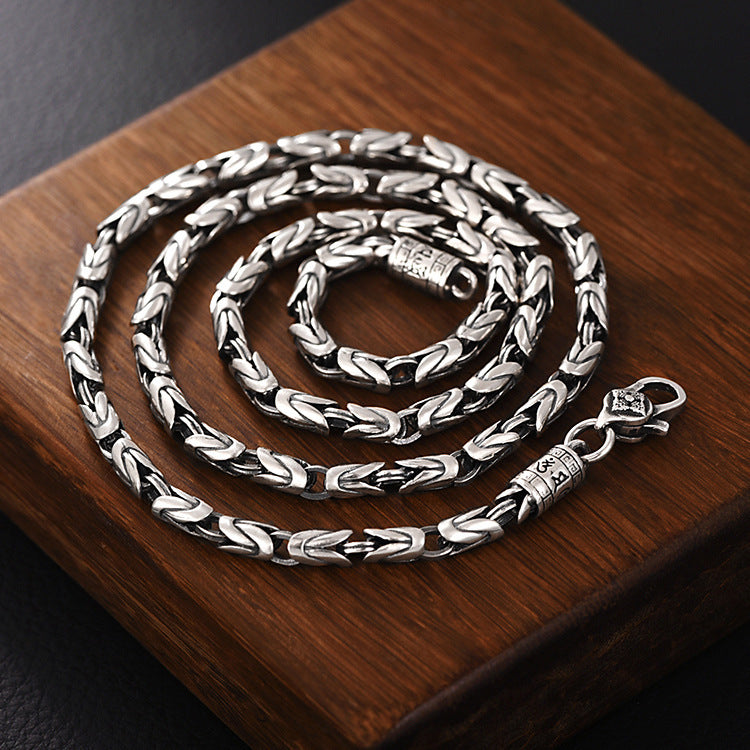 Peace pattern retro thick necklace - MERGE.DAY.1.FREESTYLE