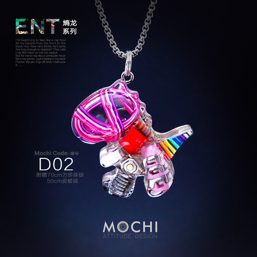 Original Cyberpunk Little Dinosaur Delicate High Design Couple Necklace - MERGE.DAY.1.FREESTYLE