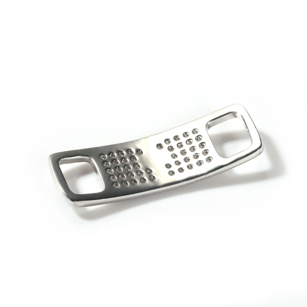 Hip-hop zircon cross smiling face broken heart shoe buckle - MERGE.DAY.1.FREESTYLE