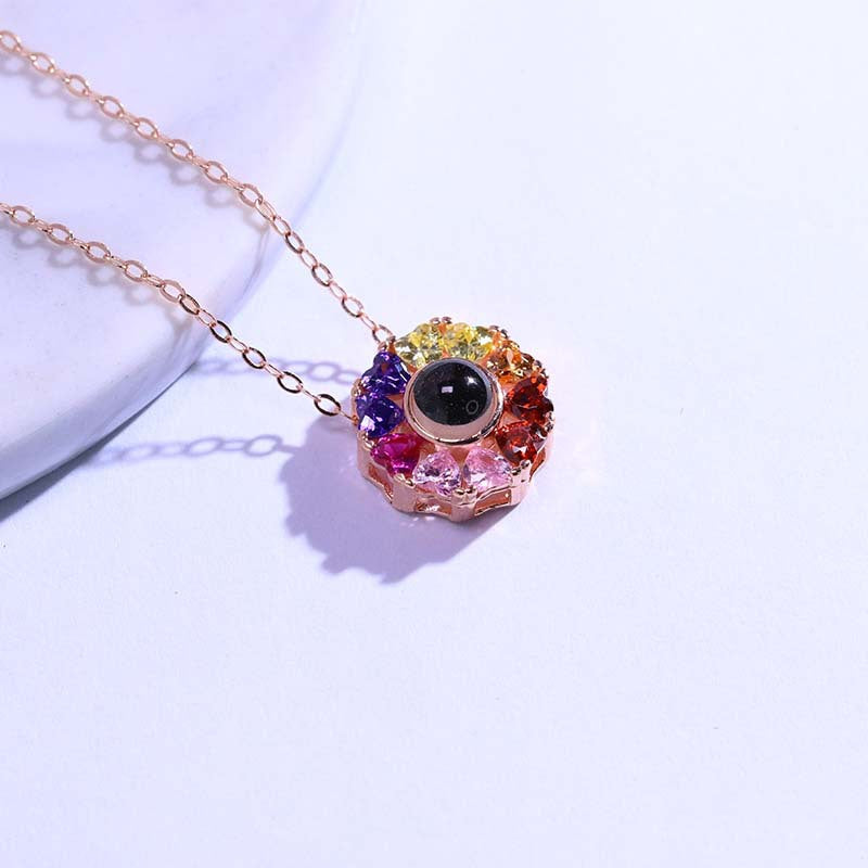 Colorful projection necklace girlfriend gift - MERGE.DAY.1.FREESTYLE