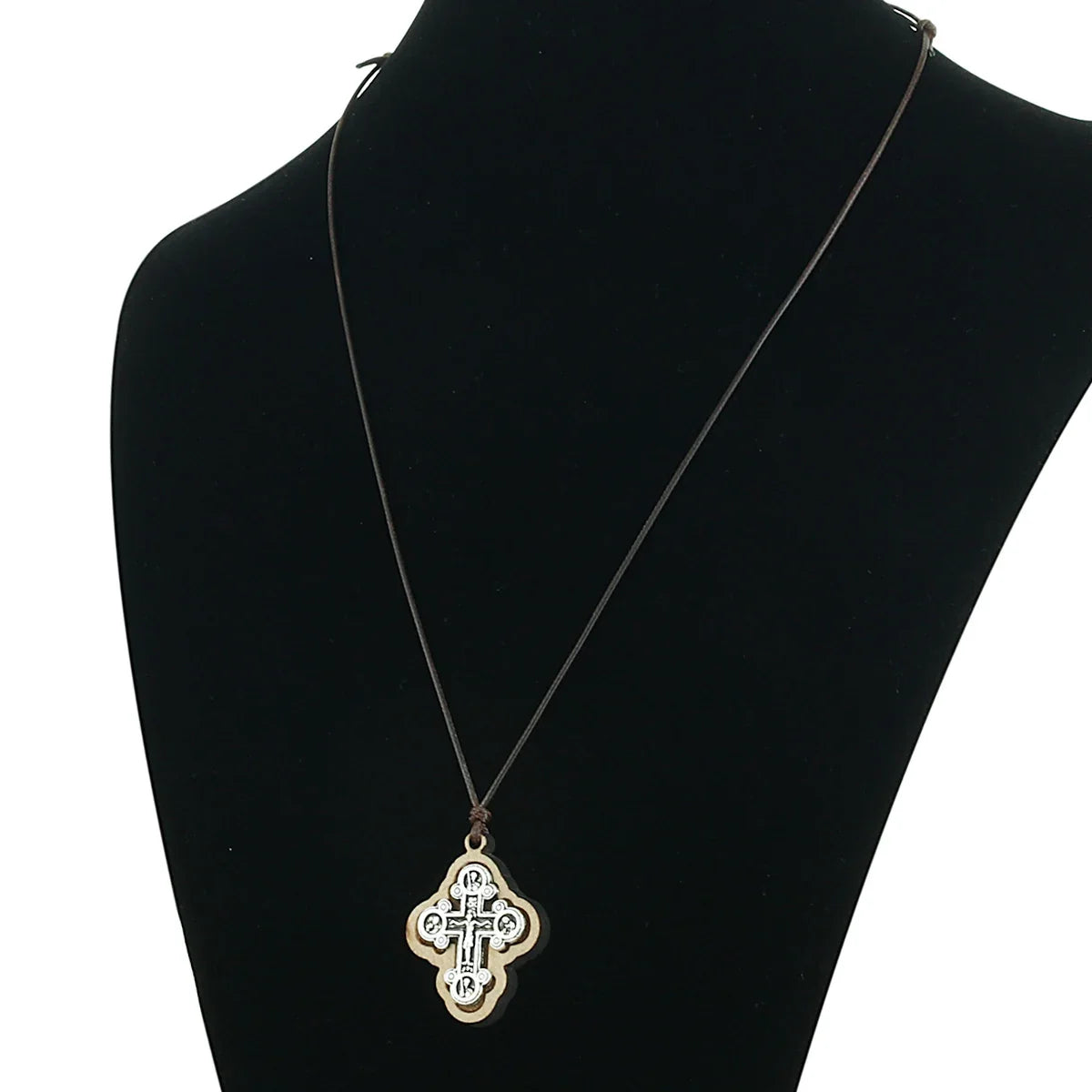 ICXC Wooden Saint Cross Pendant Necklaces - MERGE.DAY.1.FREESTYLE
