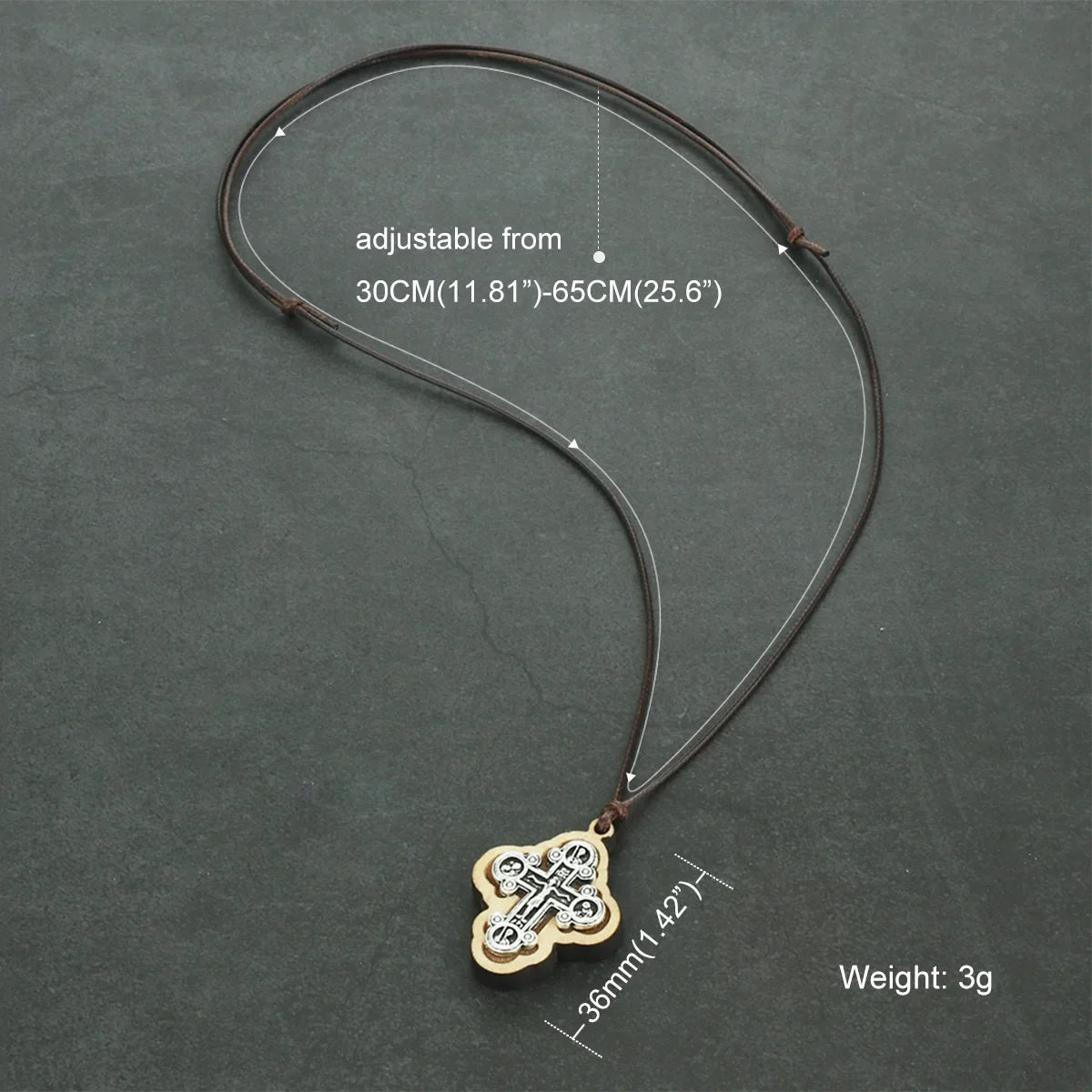 ICXC Wooden Saint Cross Pendant Necklaces - MERGE.DAY.1.FREESTYLE