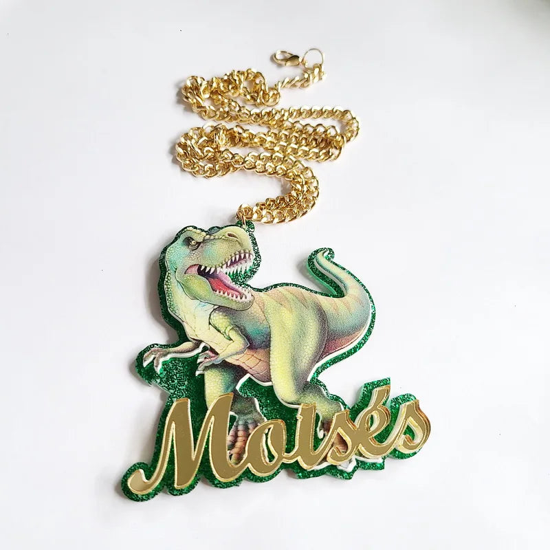 Personalised Kids Pendants acrylic Any Cartoon Character Nameplate Necklaces - MERGE.DAY.1.FREESTYLE