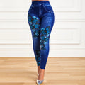 Plus Size Oversized Women High Waist Stretchy Legging Denim Look Skinny Jeggings - MERGE.DAY.1.FREESTYLE