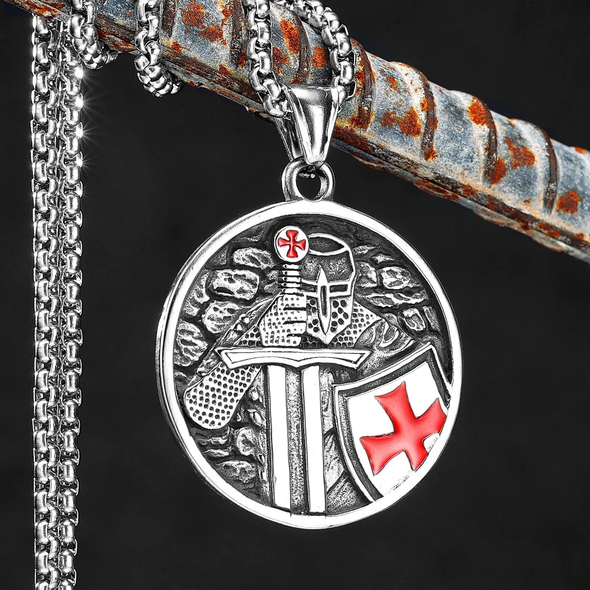 Red Crusade Paladin Necklaces Pendants - MERGE.DAY.1.FREESTYLE