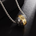 Rotatable Buddhist Scripture Classic Luck Beads Faith Talisman Pendant Necklace - MERGE.DAY.1.FREESTYLE