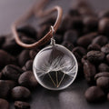 dandelion necklace Lucky WISH Glass Ball Jewelry - MERGE.DAY.1.FREESTYLE