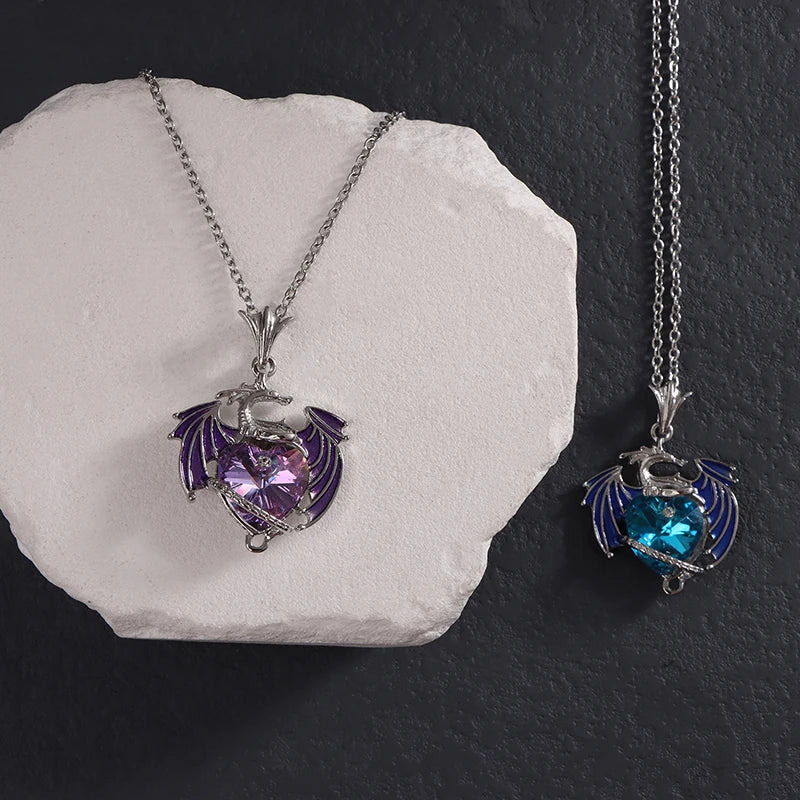 dragon necklace Blue Purple Pendant - MERGE.DAY.1.FREESTYLE