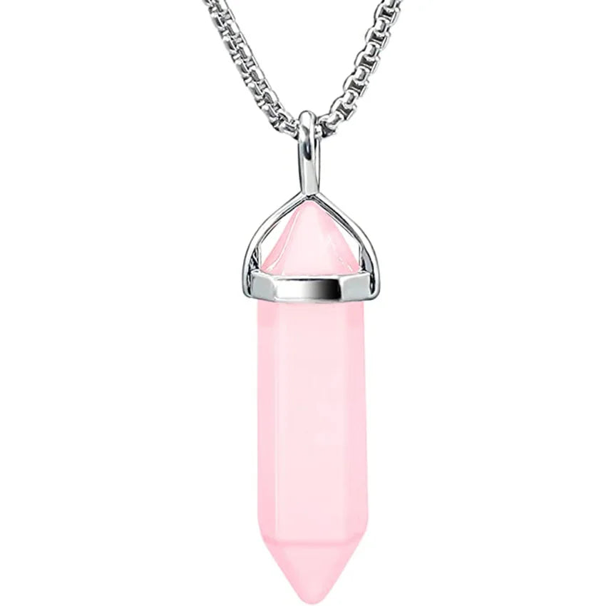 rose quartz pendant - MERGE.DAY.1.FREESTYLE