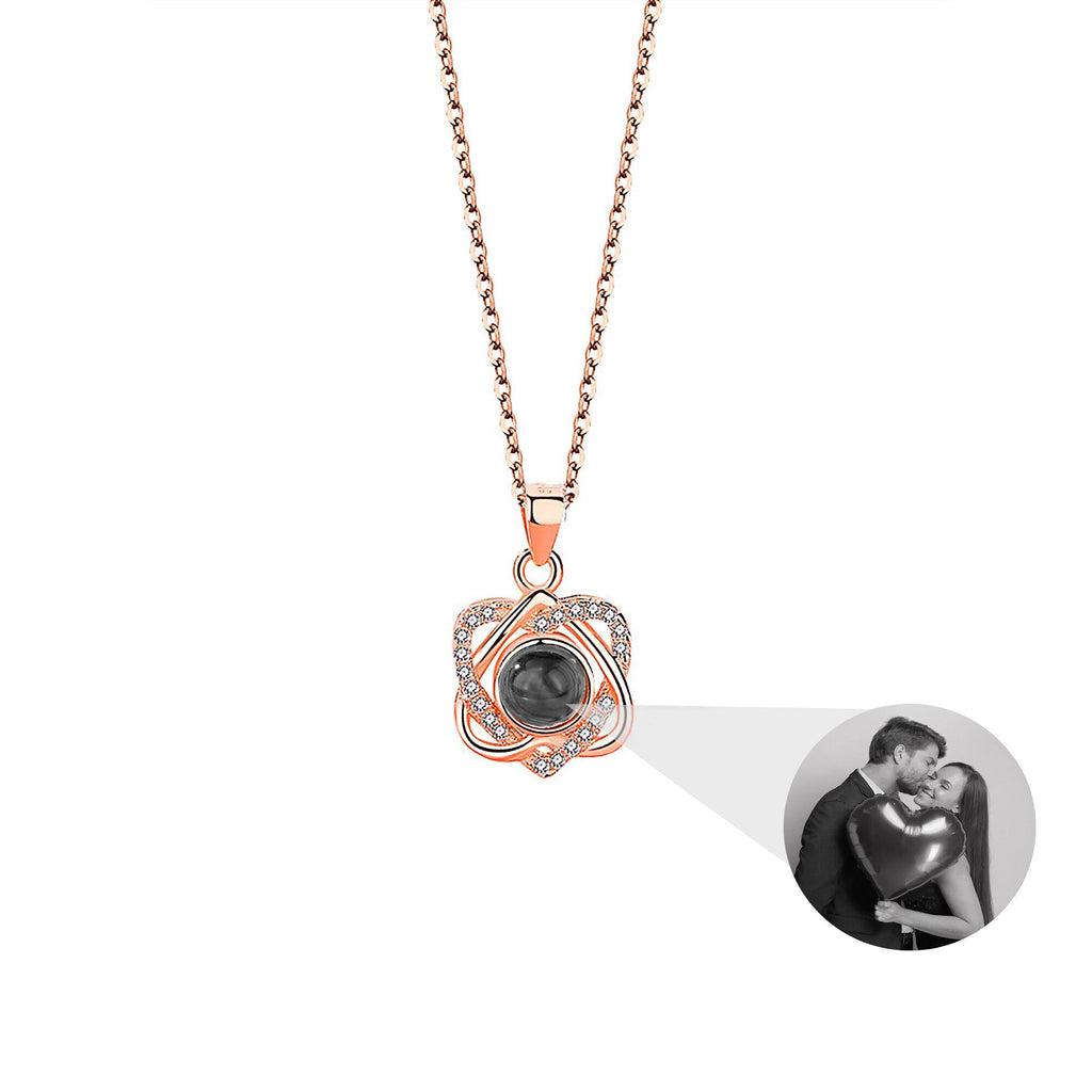 Customized photo projectionNecklace Heart Pendant Wedding Romantic Memory Projection Necklace - MERGE.DAY.1.FREESTYLE