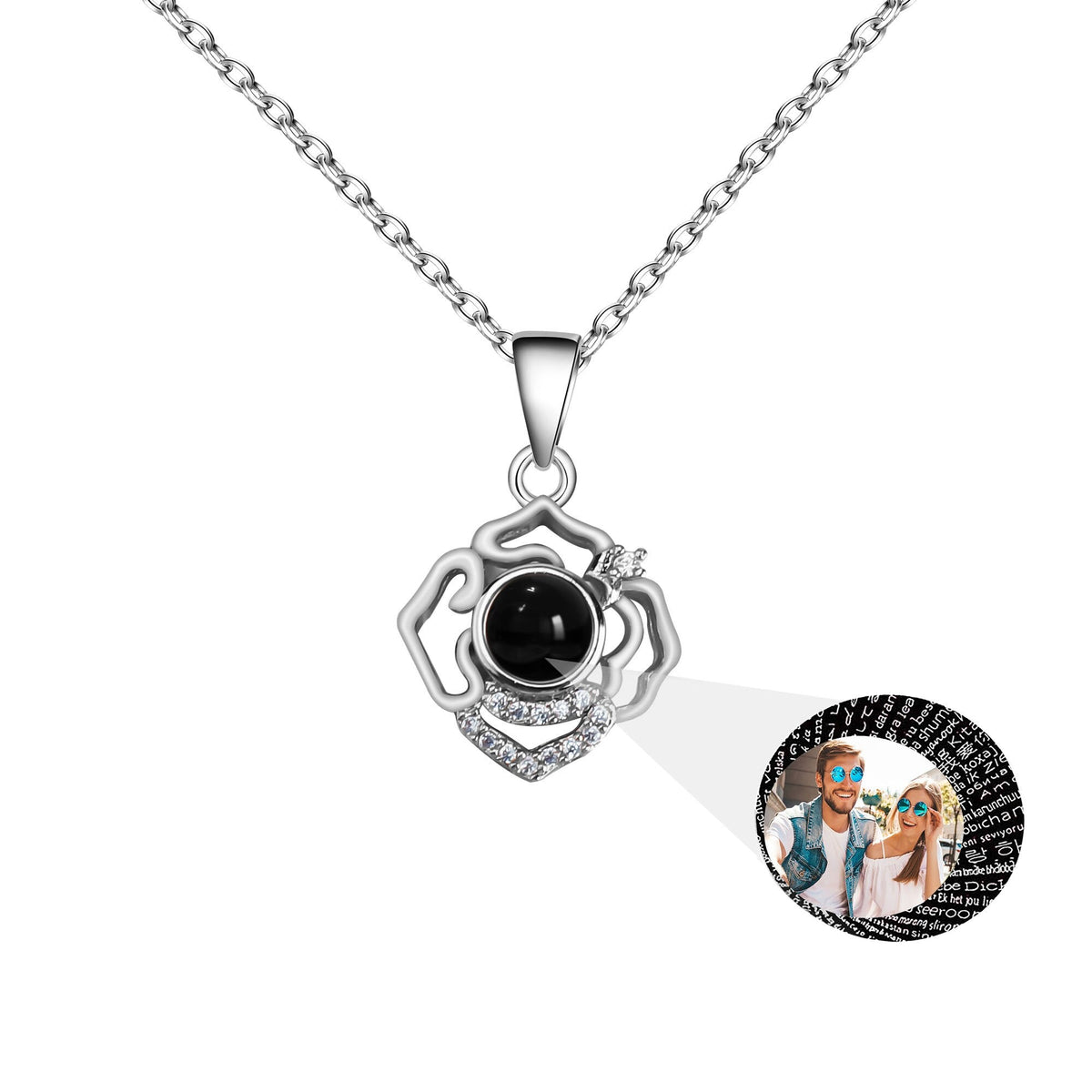 Petals for customized photos Necklace Wedding Romantic Memory Projection Necklace - MERGE.DAY.1.FREESTYLE
